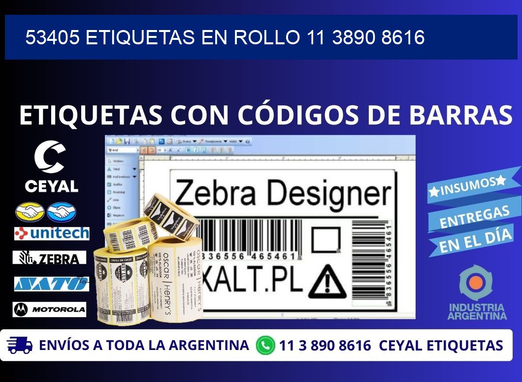 53405 ETIQUETAS EN ROLLO 11 3890 8616