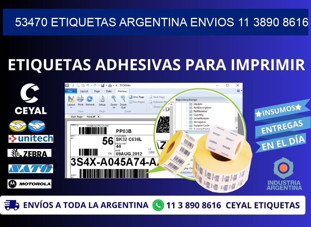 53470 ETIQUETAS ARGENTINA ENVIOS 11 3890 8616