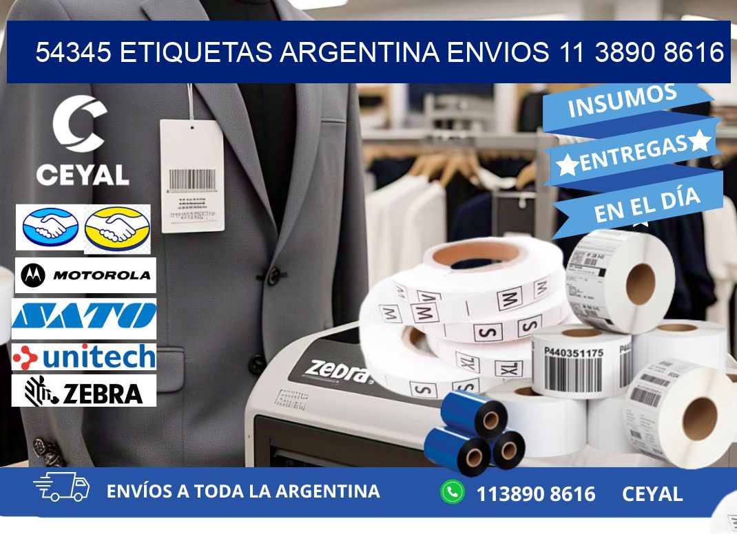 54345 ETIQUETAS ARGENTINA ENVIOS 11 3890 8616