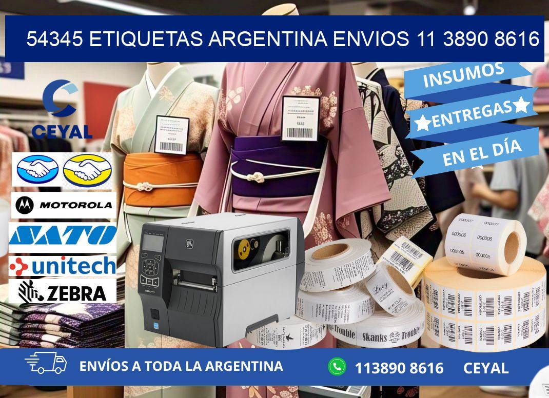 54345 ETIQUETAS ARGENTINA ENVIOS 11 3890 8616