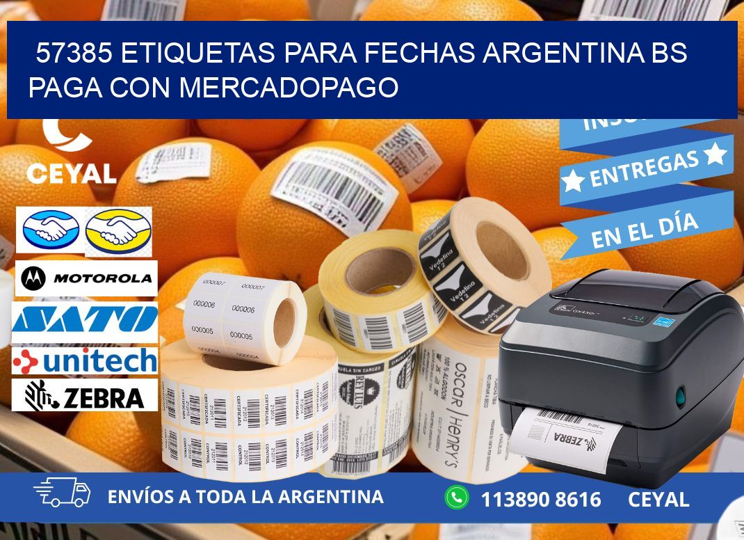 57385 ETIQUETAS PARA FECHAS ARGENTINA BS PAGA CON MERCADOPAGO