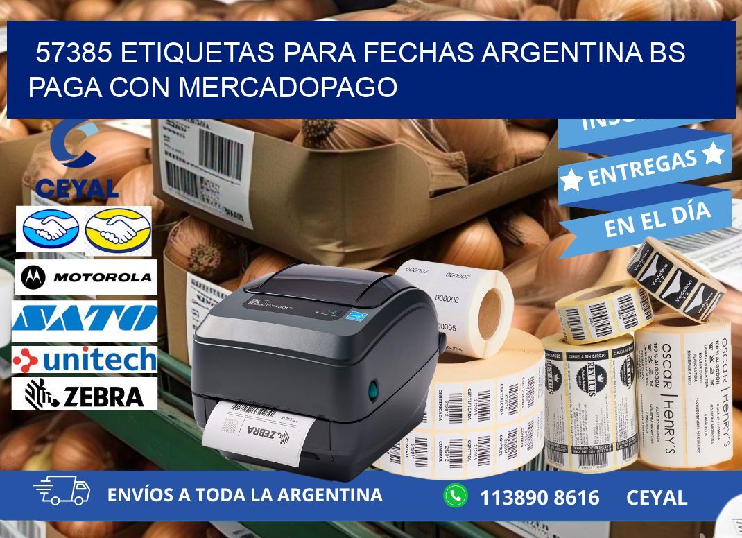 57385 ETIQUETAS PARA FECHAS ARGENTINA BS PAGA CON MERCADOPAGO