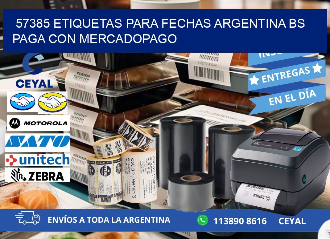 57385 ETIQUETAS PARA FECHAS ARGENTINA BS PAGA CON MERCADOPAGO