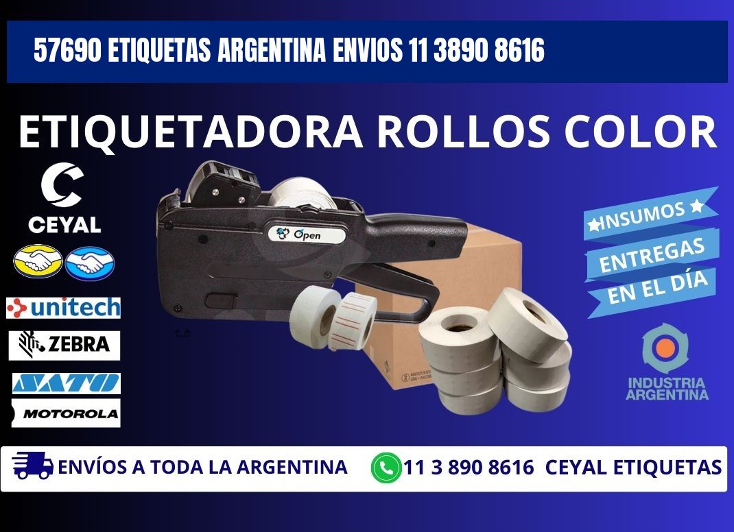57690 ETIQUETAS ARGENTINA ENVIOS 11 3890 8616