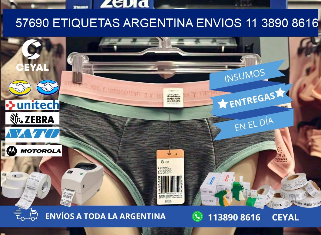 57690 ETIQUETAS ARGENTINA ENVIOS 11 3890 8616