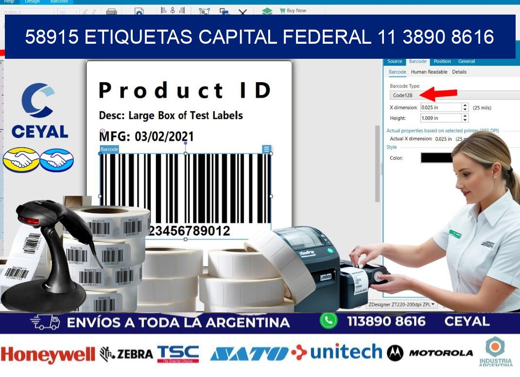 58915 ETIQUETAS CAPITAL FEDERAL 11 3890 8616