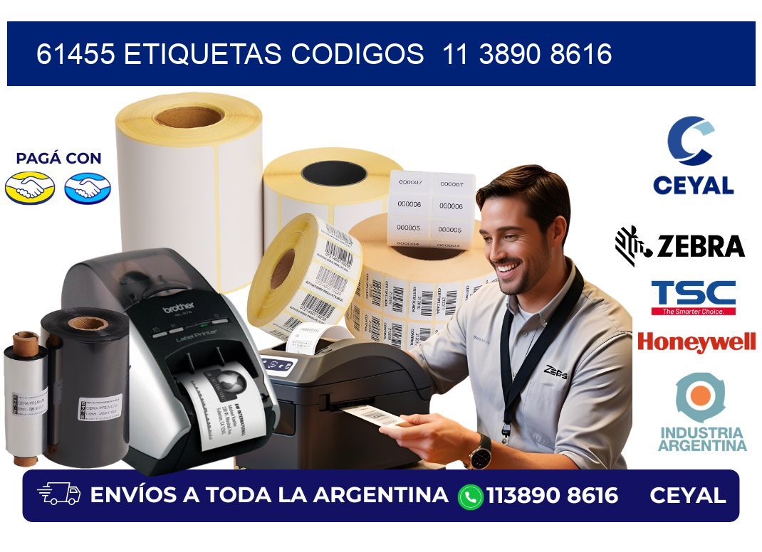61455 ETIQUETAS CODIGOS  11 3890 8616