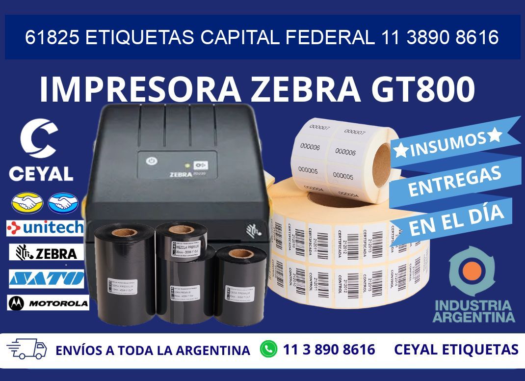 61825 ETIQUETAS CAPITAL FEDERAL 11 3890 8616