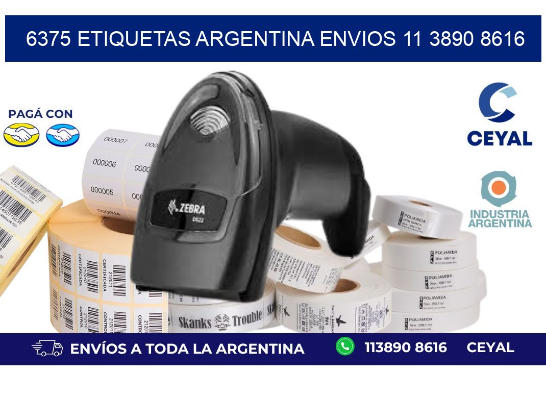 6375 ETIQUETAS ARGENTINA ENVIOS 11 3890 8616