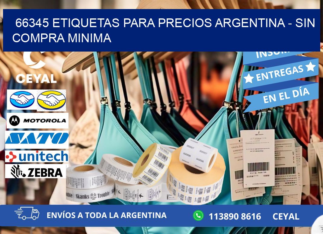 66345 ETIQUETAS PARA PRECIOS ARGENTINA - SIN COMPRA MINIMA