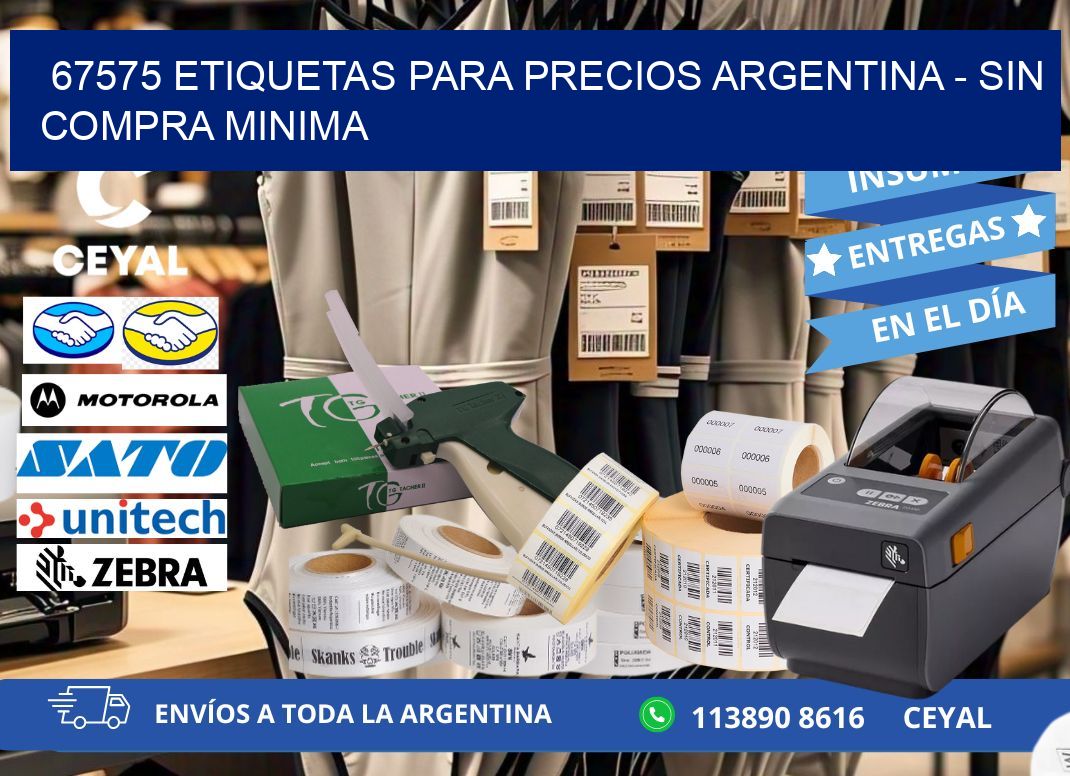 67575 ETIQUETAS PARA PRECIOS ARGENTINA - SIN COMPRA MINIMA