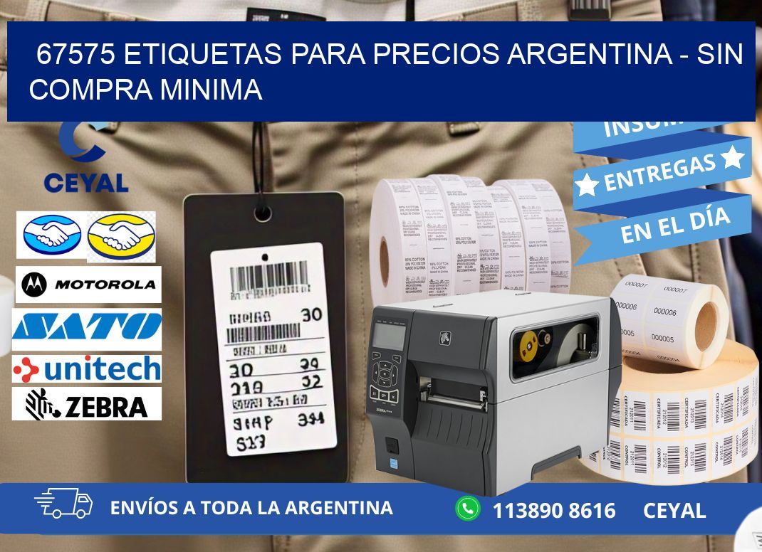 67575 ETIQUETAS PARA PRECIOS ARGENTINA - SIN COMPRA MINIMA