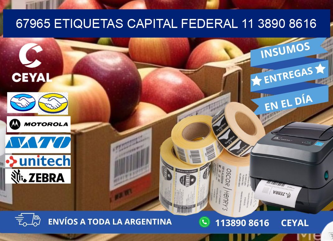 67965 ETIQUETAS CAPITAL FEDERAL 11 3890 8616