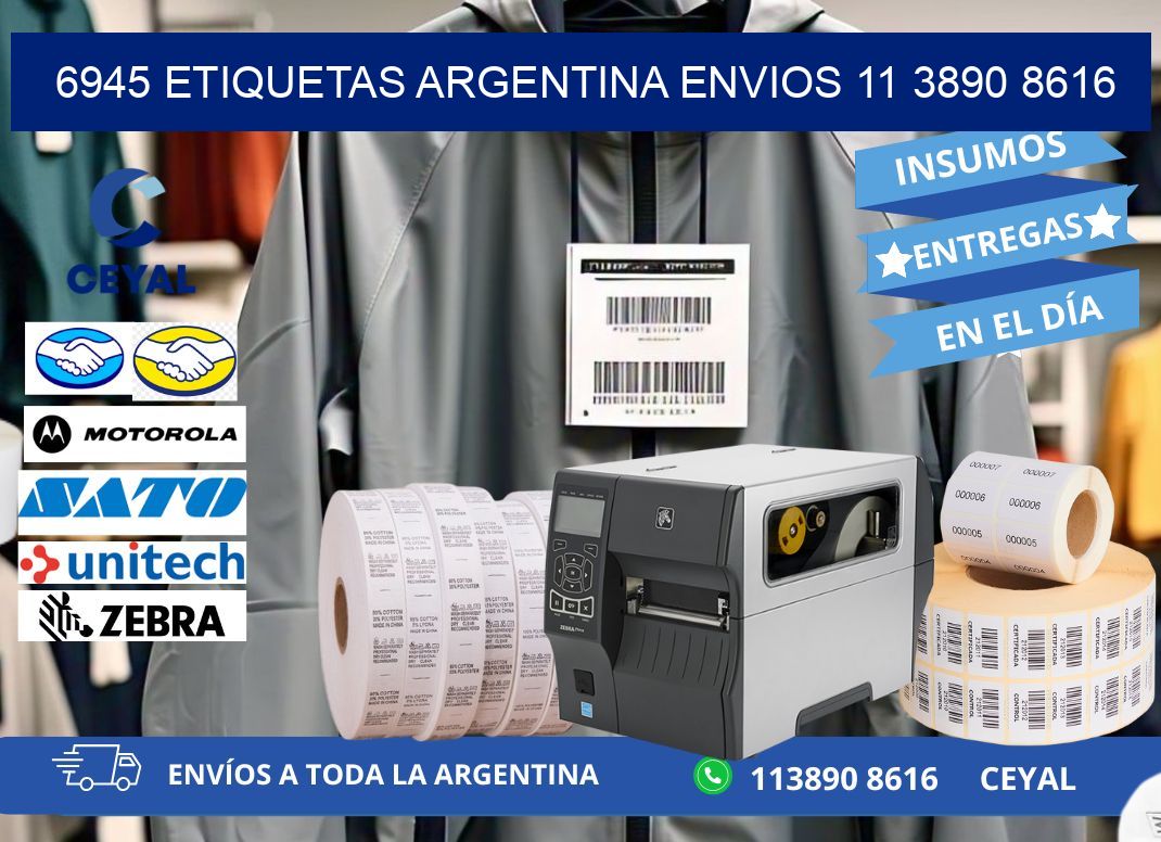 6945 ETIQUETAS ARGENTINA ENVIOS 11 3890 8616