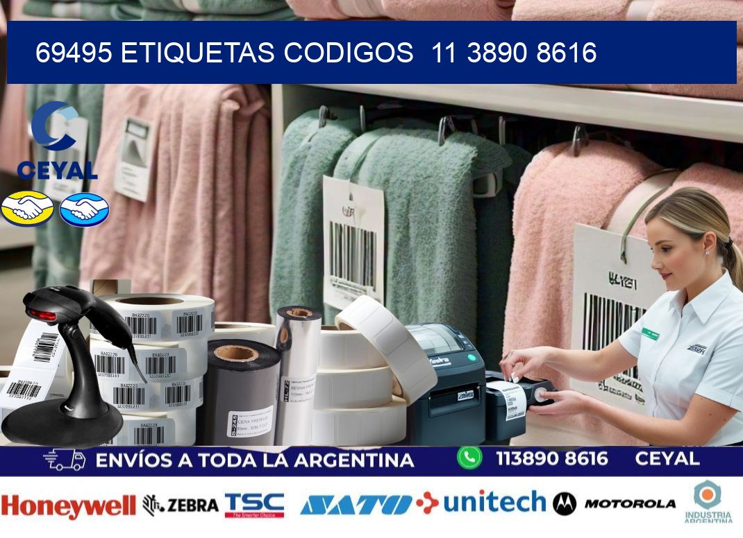 69495 ETIQUETAS CODIGOS  11 3890 8616