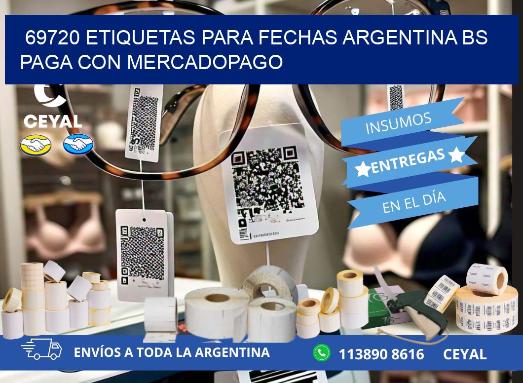 69720 ETIQUETAS PARA FECHAS ARGENTINA BS PAGA CON MERCADOPAGO