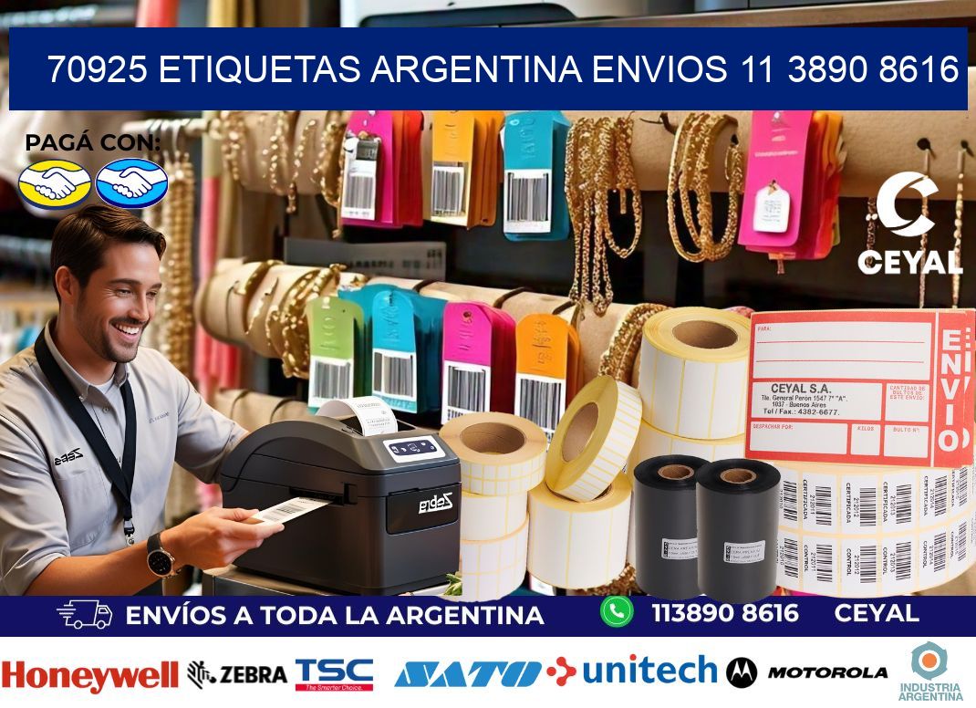 70925 ETIQUETAS ARGENTINA ENVIOS 11 3890 8616