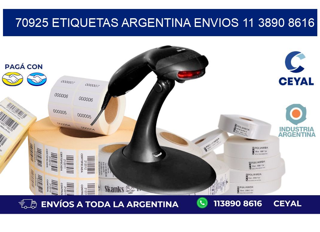70925 ETIQUETAS ARGENTINA ENVIOS 11 3890 8616