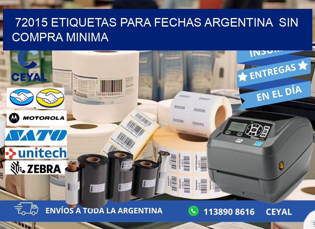 72015 ETIQUETAS PARA FECHAS ARGENTINA  SIN COMPRA MINIMA