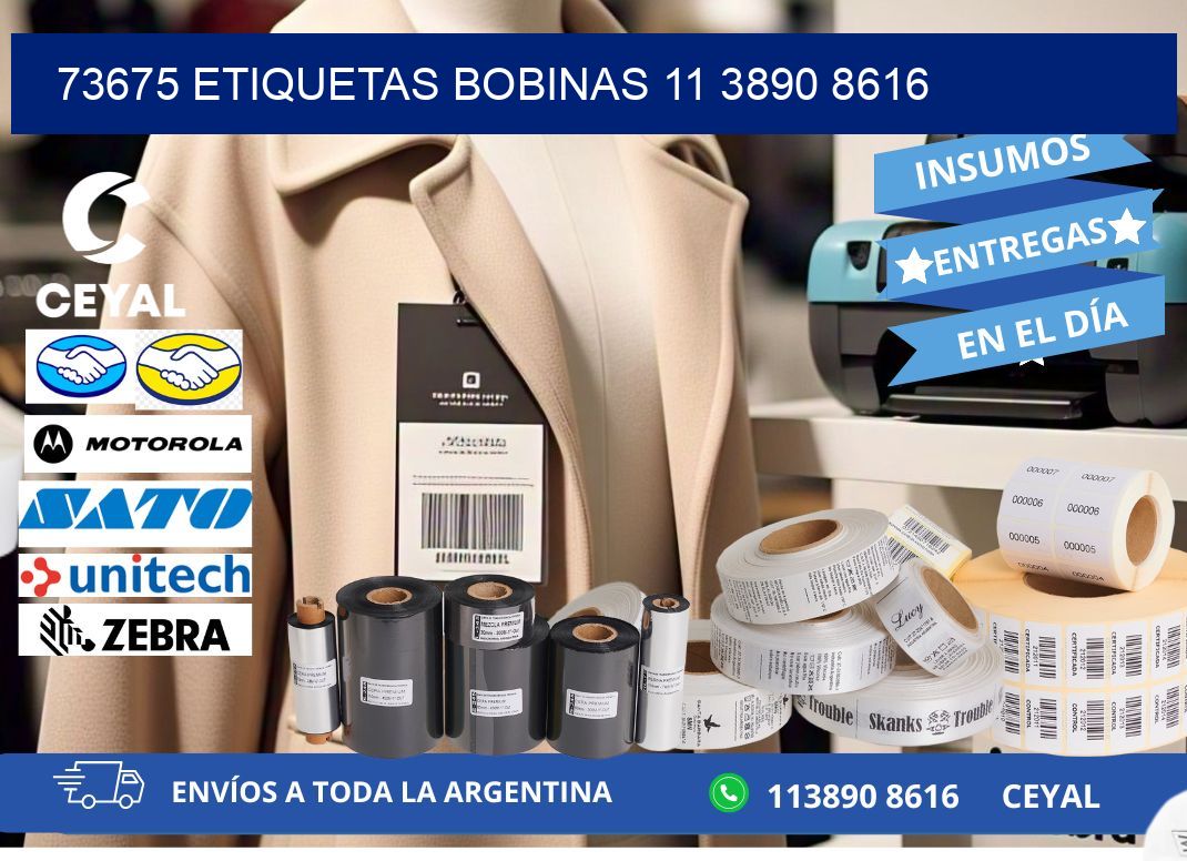 73675 ETIQUETAS BOBINAS 11 3890 8616