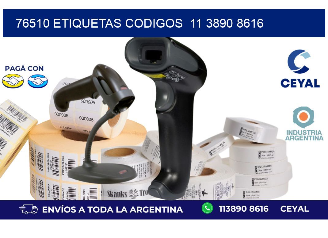 76510 ETIQUETAS CODIGOS  11 3890 8616