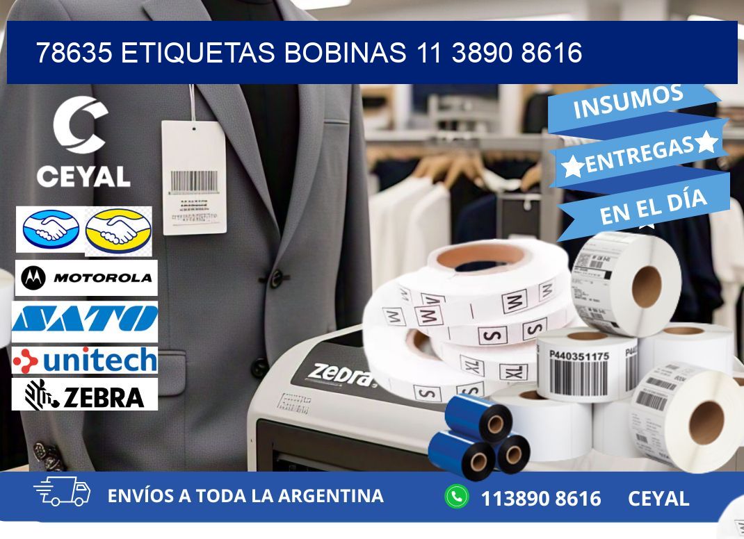 78635 ETIQUETAS BOBINAS 11 3890 8616