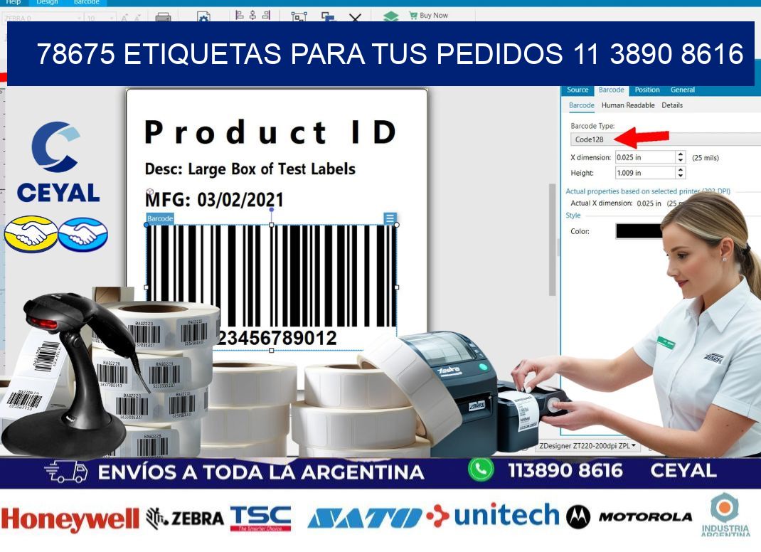 78675 ETIQUETAS PARA TUS PEDIDOS 11 3890 8616