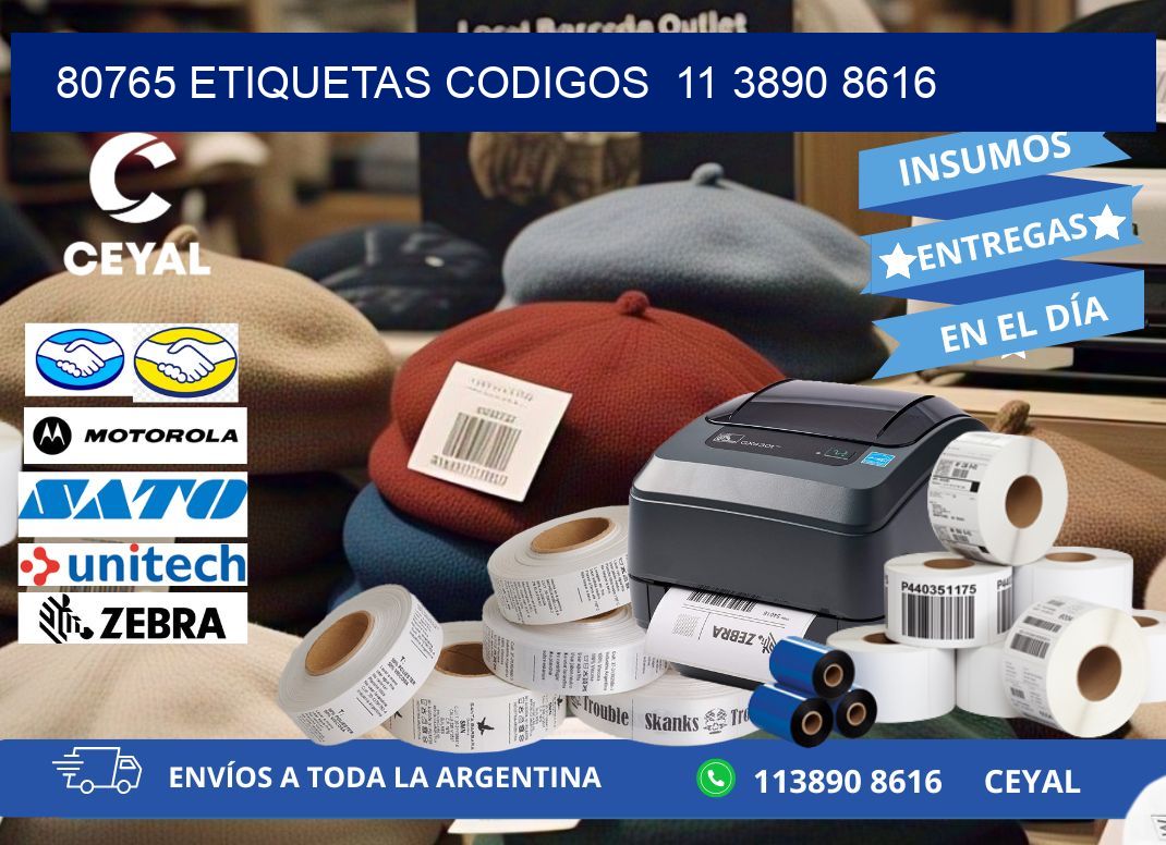 80765 ETIQUETAS CODIGOS  11 3890 8616