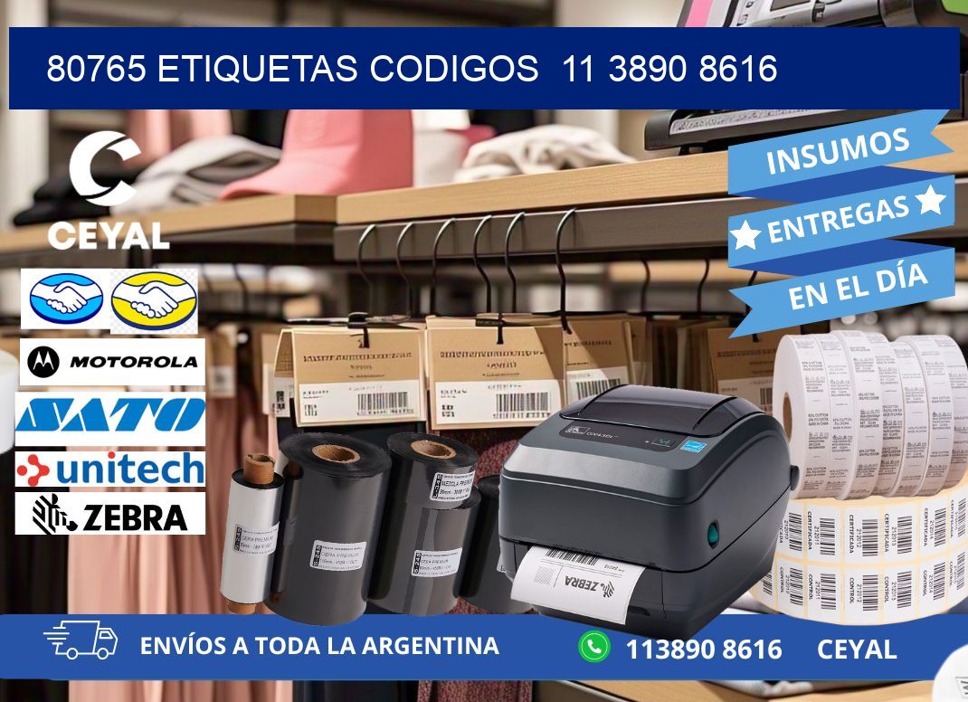 80765 ETIQUETAS CODIGOS  11 3890 8616