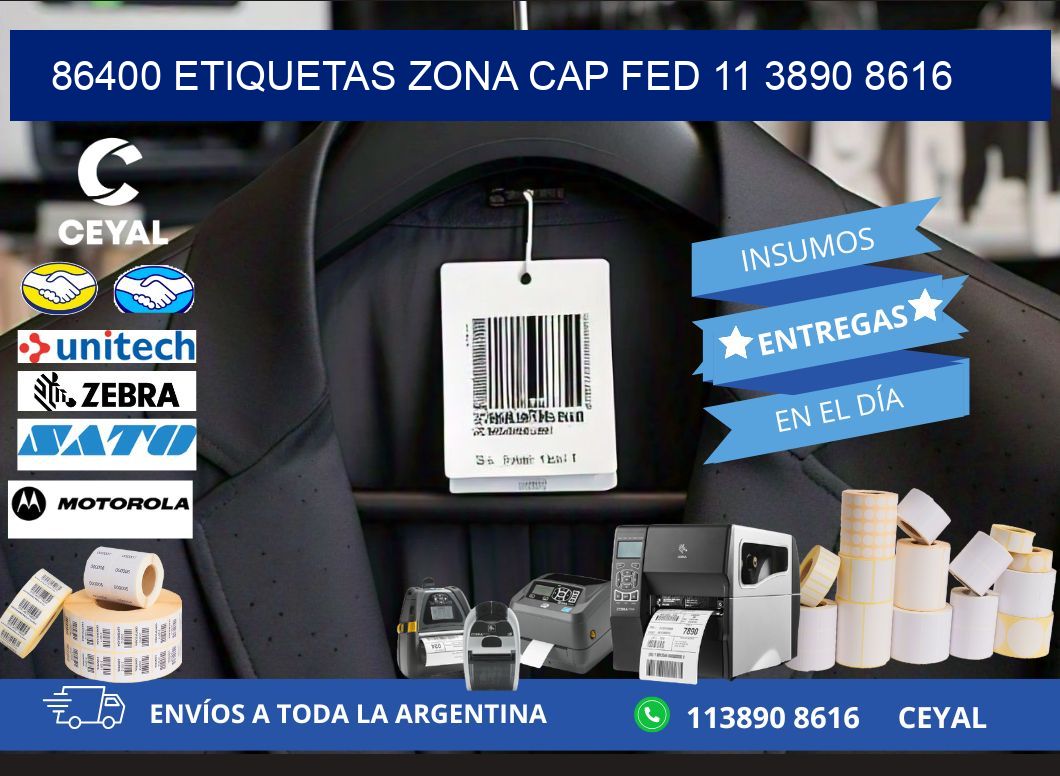 86400 ETIQUETAS ZONA CAP FED 11 3890 8616