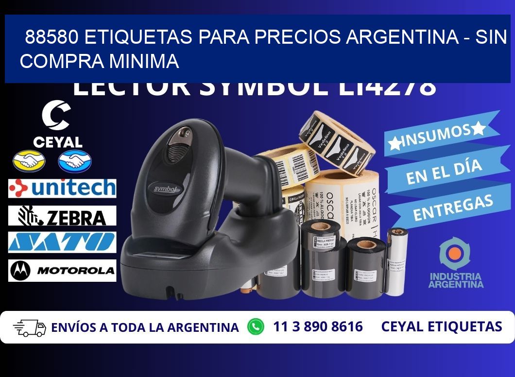 88580 ETIQUETAS PARA PRECIOS ARGENTINA - SIN COMPRA MINIMA