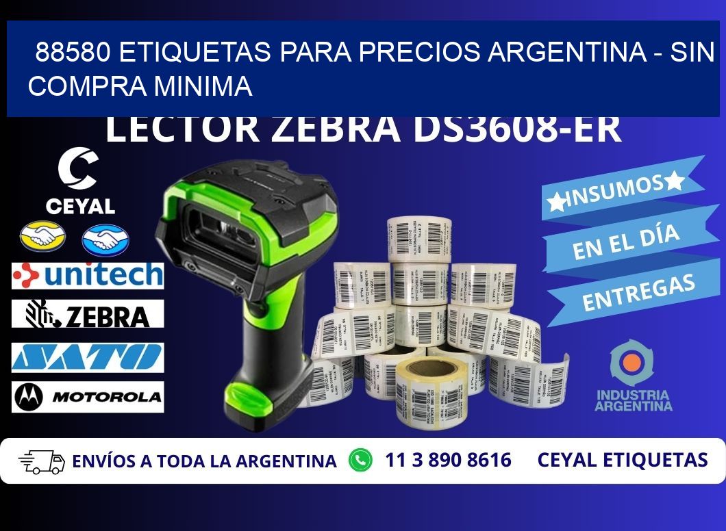 88580 ETIQUETAS PARA PRECIOS ARGENTINA – SIN COMPRA MINIMA
