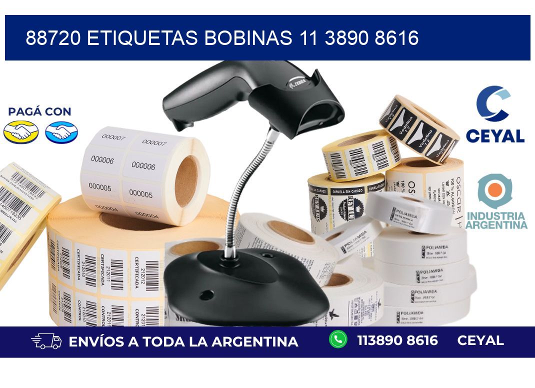 88720 ETIQUETAS BOBINAS 11 3890 8616
