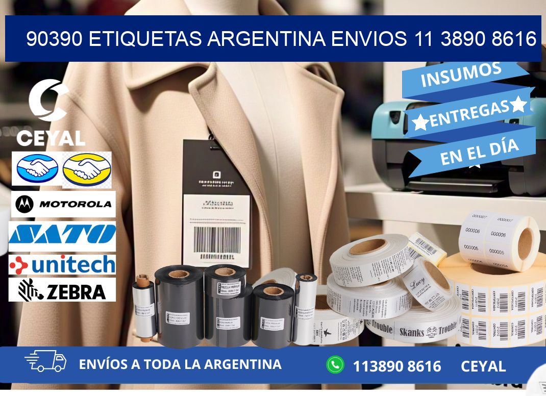 90390 ETIQUETAS ARGENTINA ENVIOS 11 3890 8616