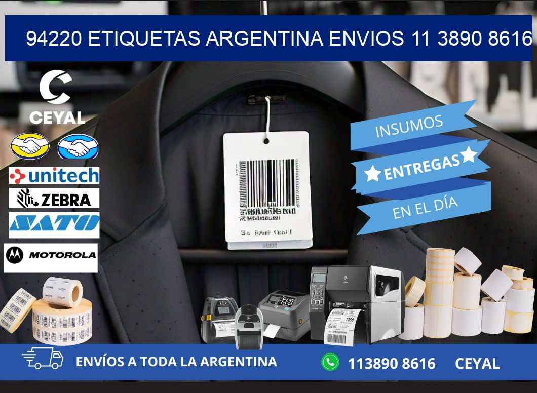 94220 ETIQUETAS ARGENTINA ENVIOS 11 3890 8616