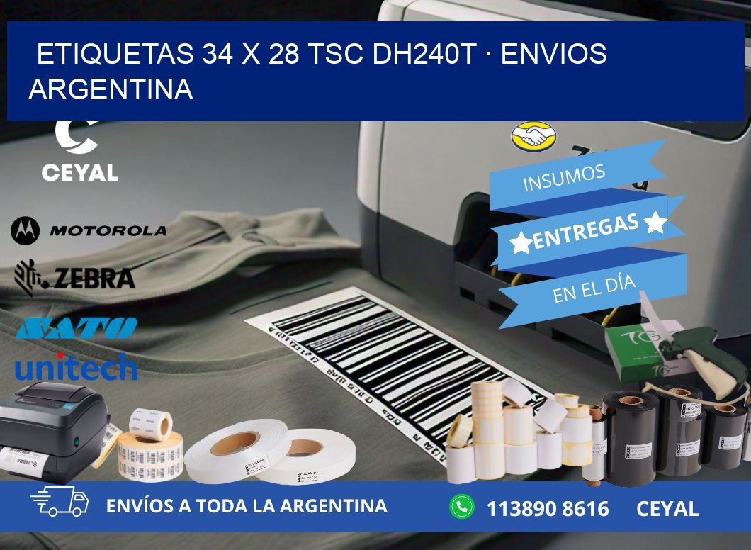ETIQUETAS 34 x 28 TSC DH240T · ENVIOS ARGENTINA
