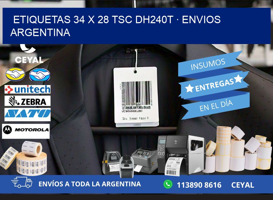 ETIQUETAS 34 x 28 TSC DH240T · ENVIOS ARGENTINA