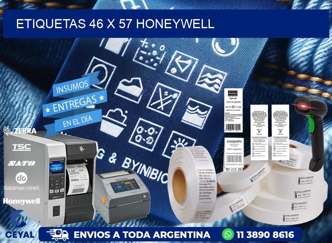 ETIQUETAS 46 x 57 HONEYWELL