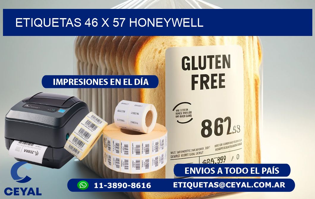 ETIQUETAS 46 x 57 HONEYWELL