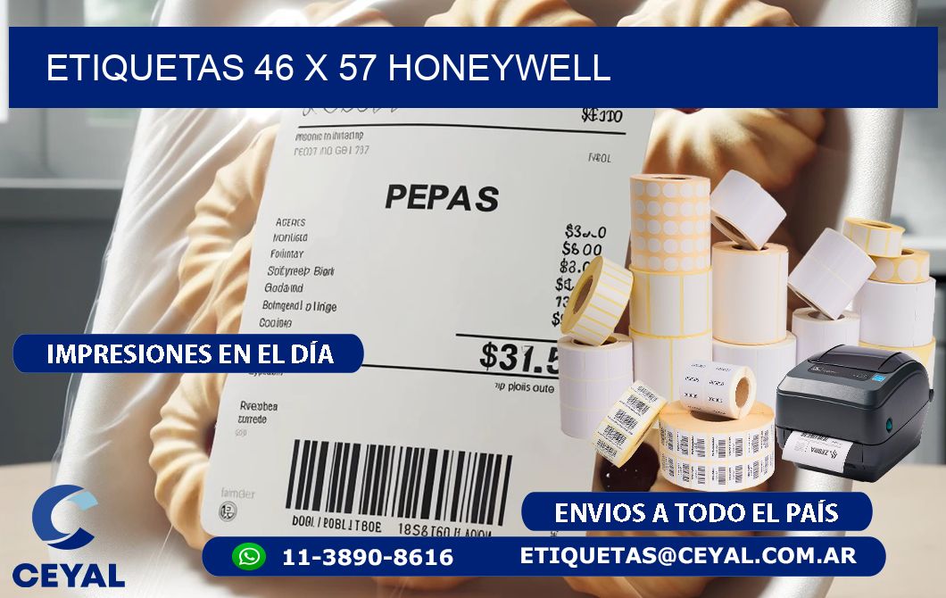 ETIQUETAS 46 x 57 HONEYWELL