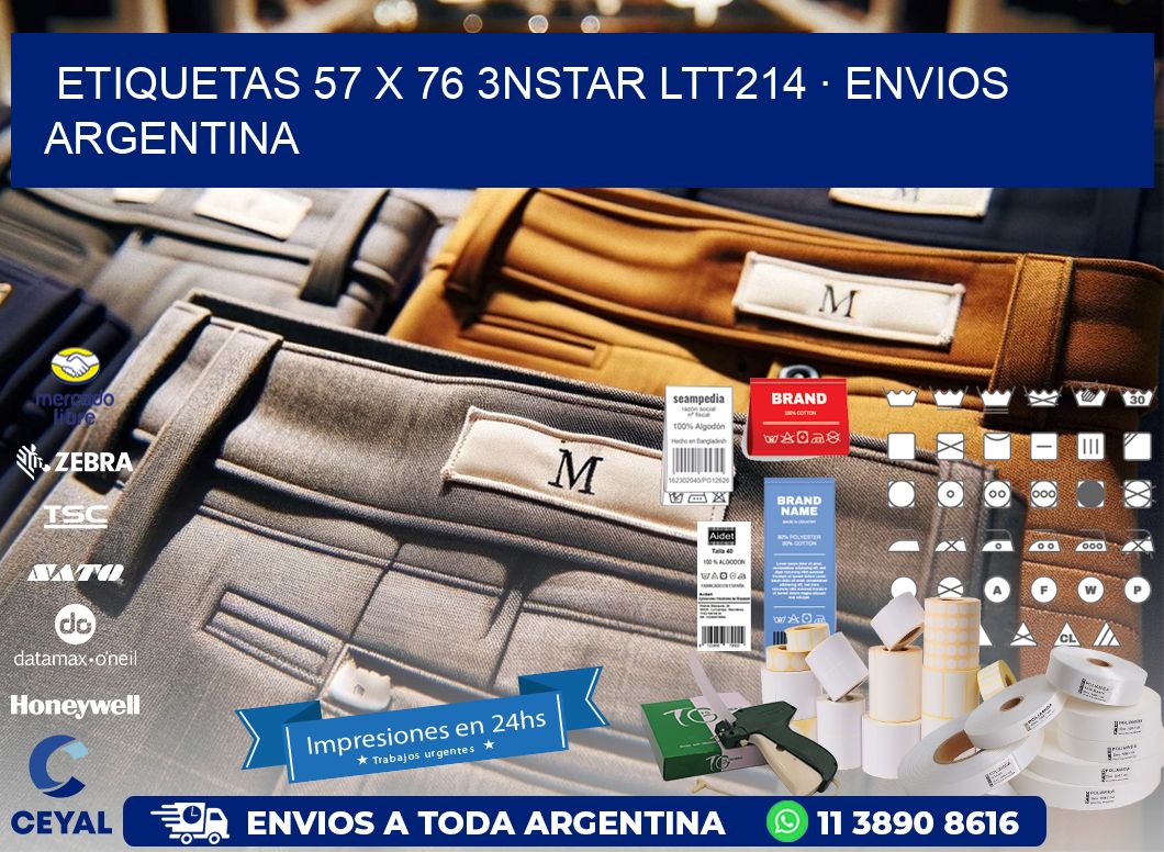 ETIQUETAS 57 x 76 3NSTAR LTT214 · ENVIOS ARGENTINA