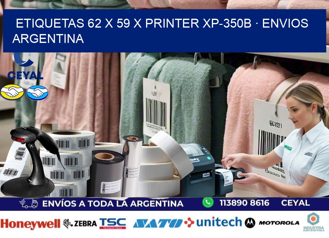 ETIQUETAS 62 x 59 X PRINTER XP-350B · ENVIOS ARGENTINA