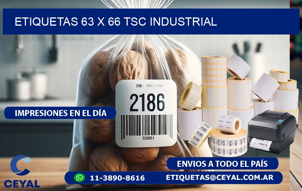ETIQUETAS 63 x 66 TSC INDUSTRIAL