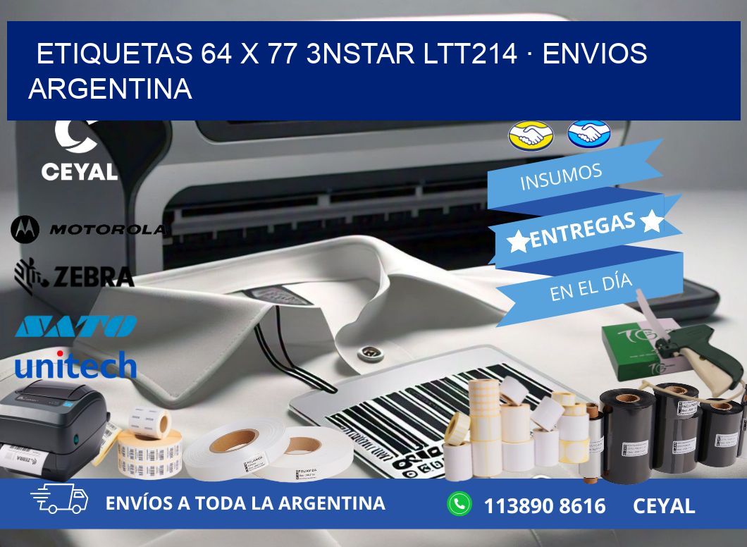 ETIQUETAS 64 x 77 3NSTAR LTT214 · ENVIOS ARGENTINA