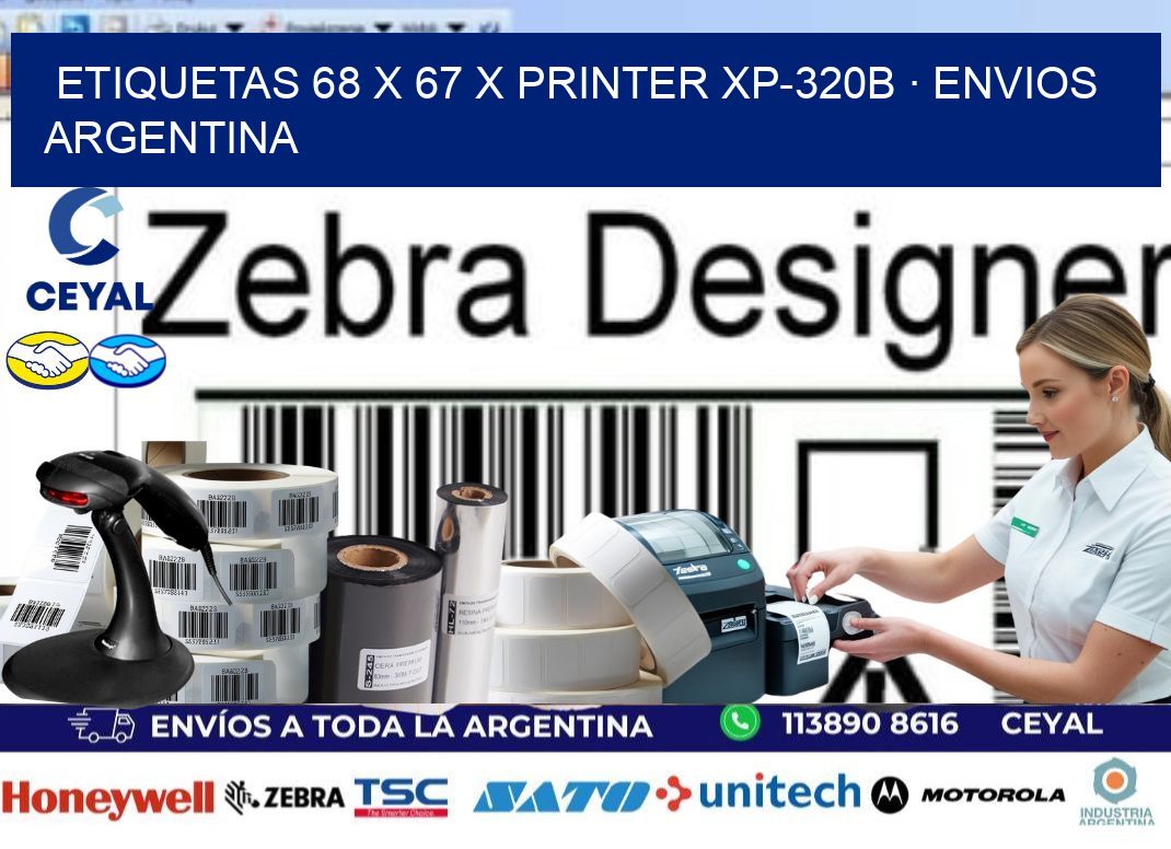 ETIQUETAS 68 x 67 X PRINTER XP-320B · ENVIOS ARGENTINA