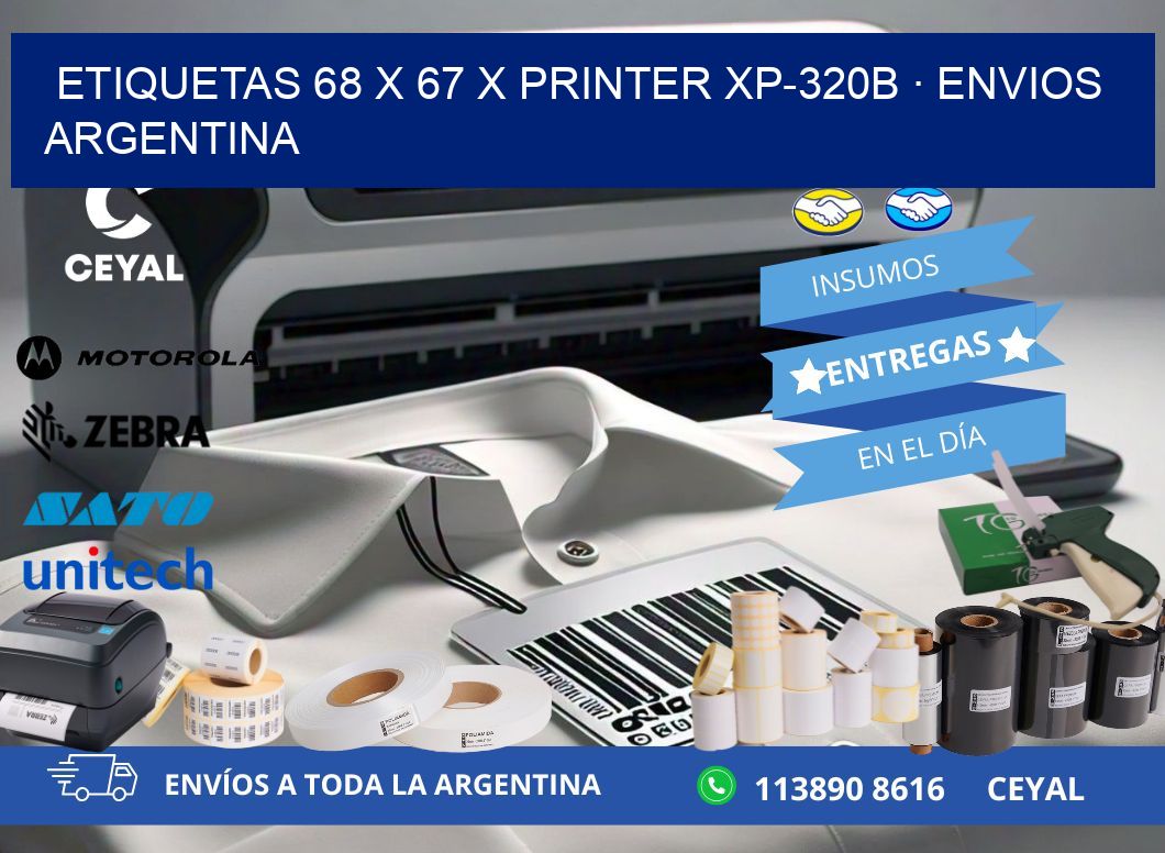 ETIQUETAS 68 x 67 X PRINTER XP-320B · ENVIOS ARGENTINA