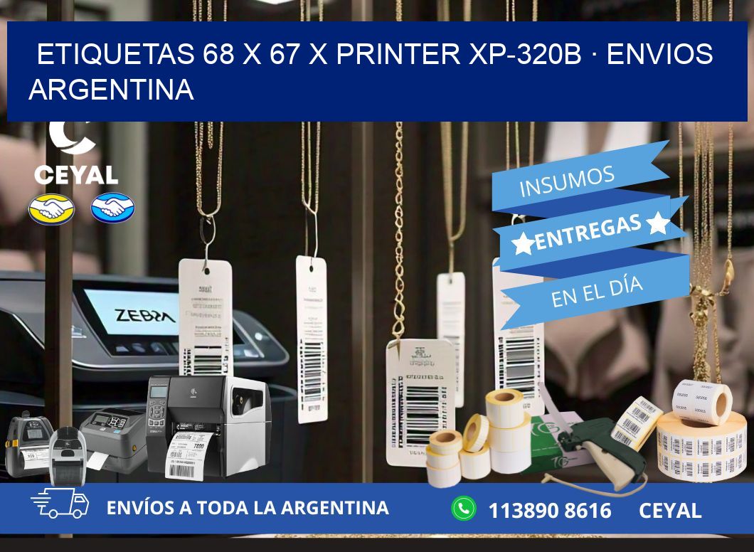 ETIQUETAS 68 x 67 X PRINTER XP-320B · ENVIOS ARGENTINA
