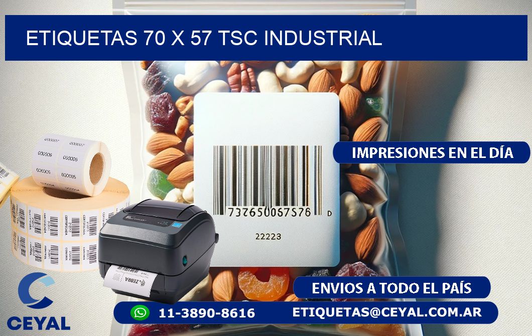 ETIQUETAS 70 x 57 TSC INDUSTRIAL