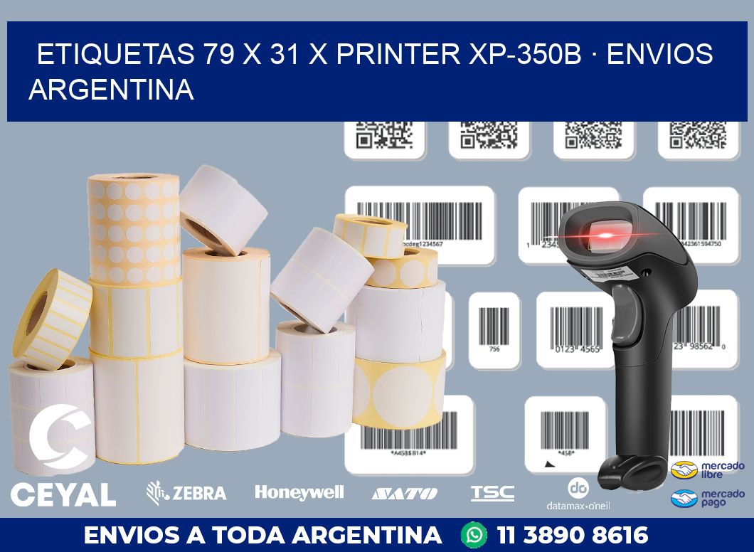 ETIQUETAS 79 x 31 X PRINTER XP-350B · ENVIOS ARGENTINA