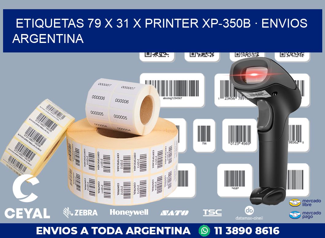 ETIQUETAS 79 x 31 X PRINTER XP-350B · ENVIOS ARGENTINA
